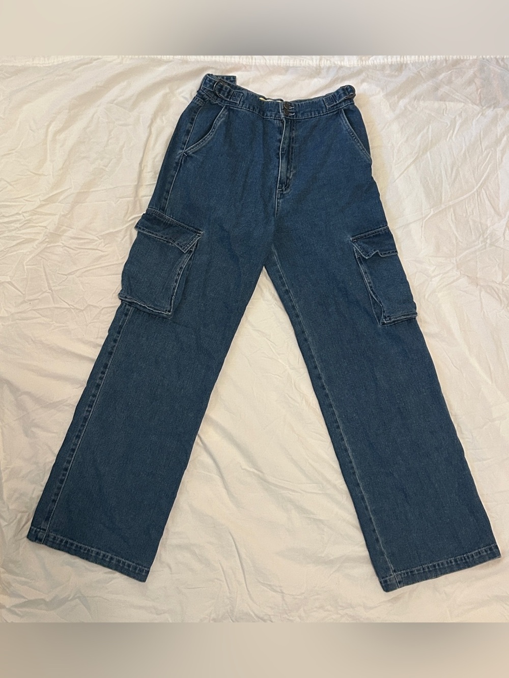Women’s Circus NY Denim Cargo-Style Pants - Wide Leg Y2K Look, JNCOs Silhouette!